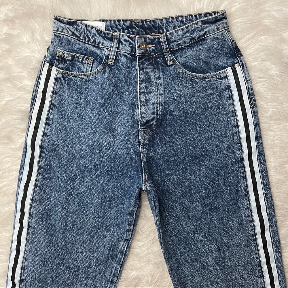 ASOS x Collusion | x005 Straight Leg Striped Denim Jeans - Picture 3 of 16
